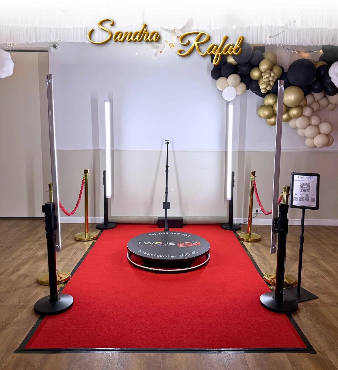 Stanowisko Fotobudki 360 Twoje360 - Obiad weselny Sandry i Rafała